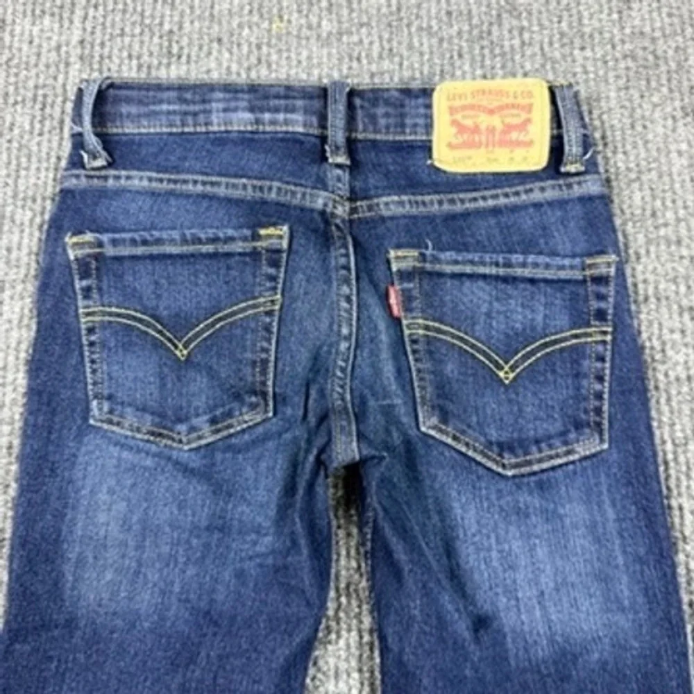 Levis 510 Skinny Jeans Boys Size 12 Reg W26 x L26 Dark Wash Blue Denim
